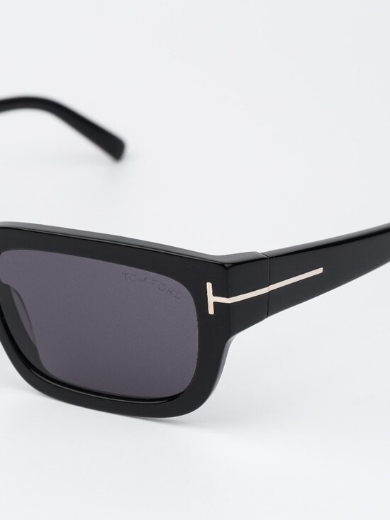 Tom Ford EZRA Women Sunglasses Black Smoke Rectangle FT1075/S 01A NEW AUTHENTIC main image 7